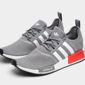 Adidas NMD R1 Shoes Gray Vivid Red